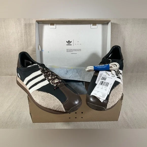 Adidas SFTM x Country OG Core Black  Core White & Earth Strata NIB Size 12.5 - Picture 2 of 9